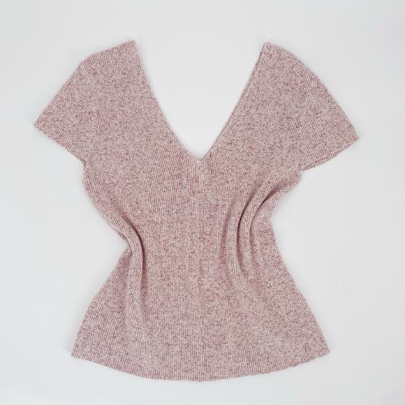 Chelsea 28 Revolve Knit V-Neck Sweater Plunge Top Size Medium Pink Chelsea28 - Picture 4 of 8